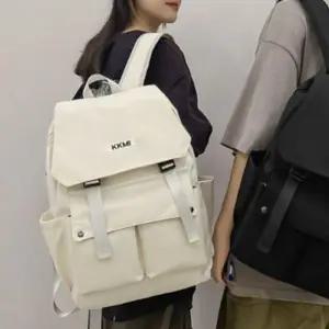 화이트 백팩 캐주얼 학생 fi