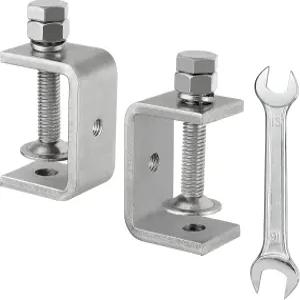 유네테 304 스테인리스 스틸 C 클램프 목공 용접 및 시공을 위한 1/2인치 타이거 헤비 듀티 안정적인 넓은