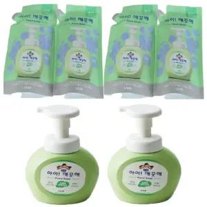 아이깨끗해 핸드워시 청포도향 250ml 용기 2개 + 리필 200ml 4개