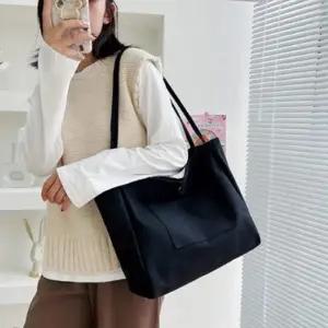 CCB420B여성 빅사이즈 캔버스 토트백 대용량 숄더백