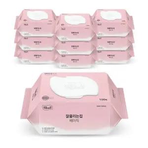 [잘풀리는집]베이직 물티슈 100매 x 10팩