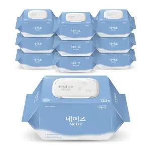 [잘풀리는집]네이즈 그랑 유아물티슈 캡형 120매 x 10팩