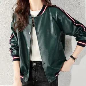 퀸이즈 캐주얼 라인 포인트 레더 자켓1216045