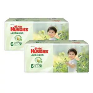 하기스 2025 네이처메이드 공용 6단계 40매X2팩 (밴드형 점보형)