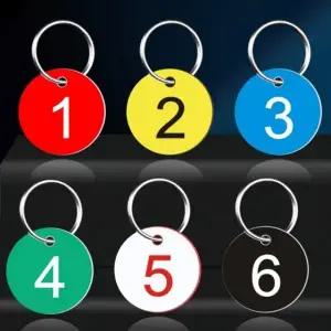 숫자 키링 번호판 열쇠고리 세트