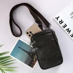 남자 가죽 크로스백 경량 미니백