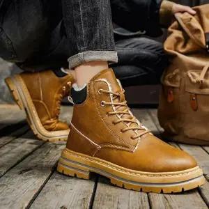 남성 기모 워커 방한 겨울 신발