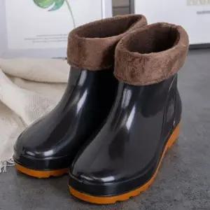 남성 장화 레인 부츠 블랙 신발