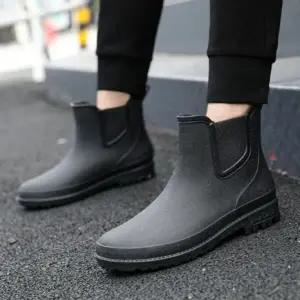 남성 단화 레인 슈즈 장화 발목