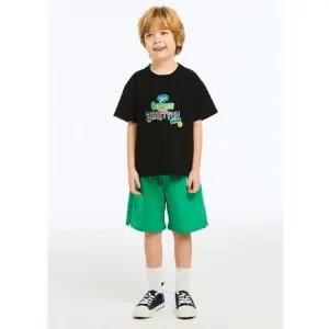 [갤러리아] 그래픽티 반바지 세트 (QATS21631/QAPT06631)_블랙