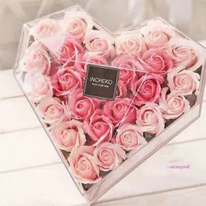 하트 박스 플라워 비누꽃 생일 로즈 꽃다발 장미nop920