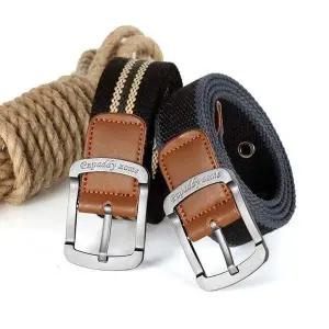 남성벨트 캐주얼 버클 캔버스 벨트