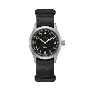 MUST IT_ H69401430 카키필드 남성 나토밴드 쿼츠 38mm