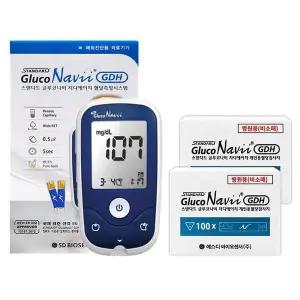 [셀러허브]글루코나비 혈당측정기+검사지200매 시험지 혈당계 임당 D (S43617782)