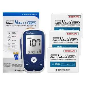 [셀러허브]글루코나비 혈당측정기+검사지300매 시험지 혈당계 스트립 D (S43618834)