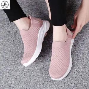 [애슬릿] 키높이 슬립온 니트 발편한 운동화 3.5cm