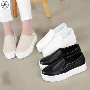 [애슬릿] 통굽 슬립온 발편한 키높이 데일리 단화 4cm