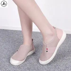 [애슬릿] 여성 슬립온 사이드 절개 데일리 단화 3cm