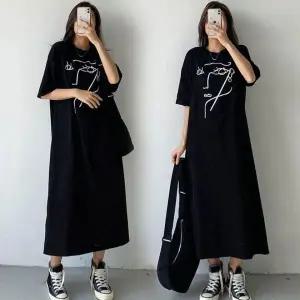 임산부티 여성 데일리 반팔 프린팅 라운드