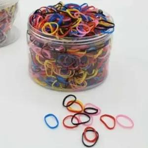 ( )헤어끈 여성머리끈고무줄 레인보우칼라고무밴드 레인보우고무줄 미니 고무밴드 컬러믹스 대용량