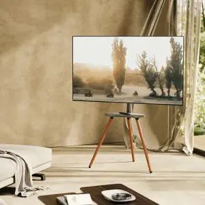 엔산마운트 EL-02 이젤형 TV 티비 스탠드 거치대 거실 인테리어 거치대 화이트 블랙 우드