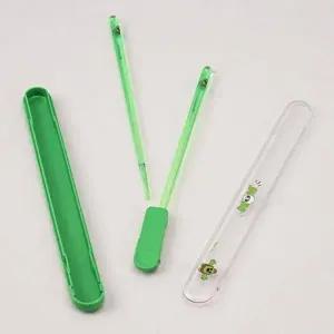 ( )조용한 젓가락 케이스 세트 스파이크 테마 캐릭터 어린이 식기 세트 도시락