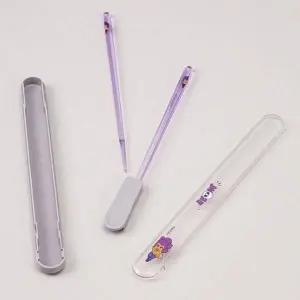 ( )조용한 젓가락 케이스 세트 쉘리 테마 캐릭터 어린이 식기 세트 도시락 용품