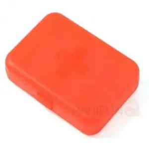 ( )사각 6칸 알약케이스 레드 휴대용알약통 미니약통 영양제케이스 약보관통 여행용약통