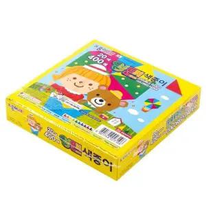 400매 KP02SR85 양면 색종이 20색 1P 종이접기 창의력 놀이