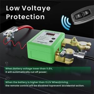 12V 240A 원격 배터리 차단기 LED 전압 표시 자동 보호 W9A9