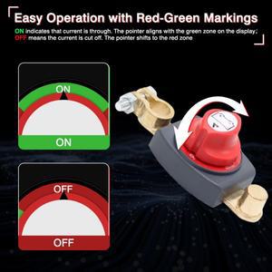 12-48V 275A 배터리 분리 스위치 켜기/끄기 아이솔레이터 전원 차단 마스터 회로 자동차 Rv 보트 용 부품