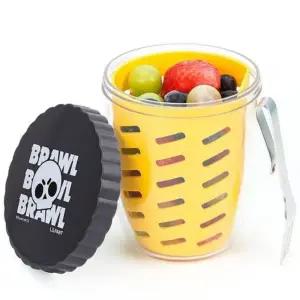 ( )후르츠 디자인 도시락 스텐 포크 세트 어린이 식기 캐릭터 수저 케이스