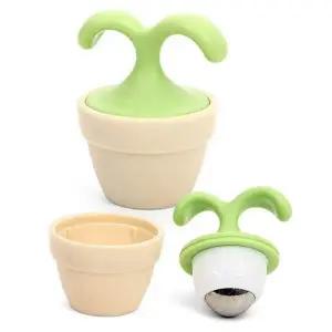 [셀러에이드]휴대 미니 새싹 화분 수동 안마기 그린 인테리어 소품 작고 가벼운