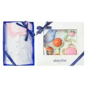 [갤러리아] (압소바출산,백일,돌,아기내의세트)레오7부내의+5종딸랑이세트(A1B-10383SET)