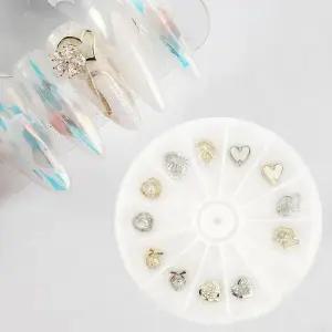 [에스에스_62]리본 셀프파츠 플라워 지르콘파츠12p세트