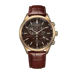 시티즌 AT2573-07X 에코드라이브 크로노그래프 남성 가죽 시계