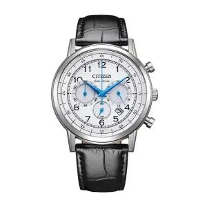 시티즌 CA4630-02A 에코드라이브 크로노그래프 남성 가죽 시계
