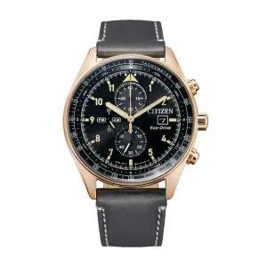 시티즌 CA0773-15E 에코드라이브 크로노그래프 남성 가죽 시계