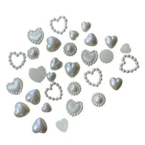 [에스에스_62]네일 진주 하트 언포일네일 스톤 100개입