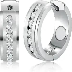 3500 가우스 네오디뮴 자석과 반짝이는 AAA+ 큐빅 지르코니아를 가진 여성용 페라코 마그네틱 후프 귀걸이