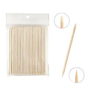 [에스에스_62]스톤 네일 탈착 오렌지 우드스틱 100개입