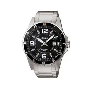카시오 MTP-1291D-1A2 라운드 아날로그 남성 메탈 시계