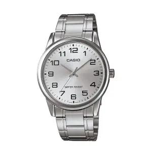 카시오 MTP-V001D-7B 남성 라운드 아날로그 메탈 손목 시계
