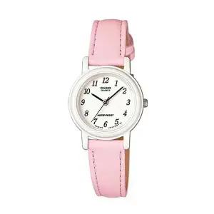 카시오 LQ-139L-4B1 여성 가죽 아날로그 손목 시계