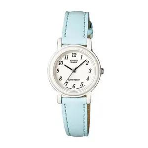 카시오 LQ-139L-2B 라운드 학생 여성 가죽 시계