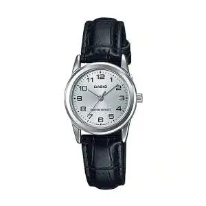 카시오 LTP-V001L-7B 여성 아날로그 가죽 손목 시계