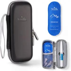 위플라 하드 쉘 단열 쿨러 여행용 케이스 오젬픽 또는 웨고비 인젝터 펜 니들 1개 TSA 승인 콜드 팩