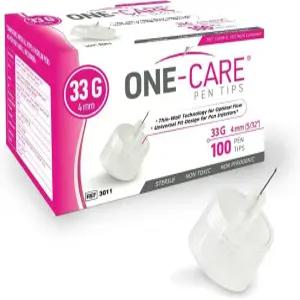 원케어 펜 팁 33G x 4mm (5/32) 100박스 유니버설 핏 및 트위스트 온 디자인