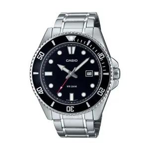 카시오 MDV-107D-1A1 남성 흑새치 아날로그 메탈 손목 시계