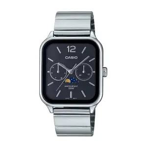 카시오 MTP-M305D-1A 남성 문페이즈 스퀘어 아날로그 메탈 시계